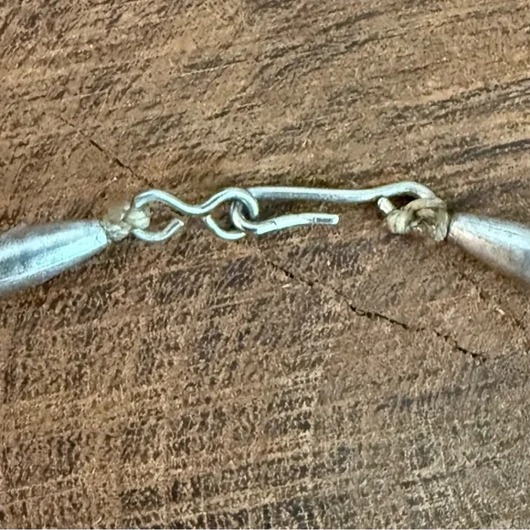 Native American Style Turquoise and Sterling Silver Necklace - Picture 11 of 11